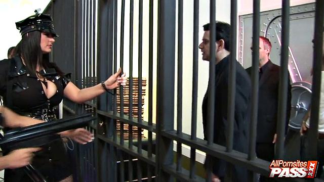 Busty porn stars in an orgy