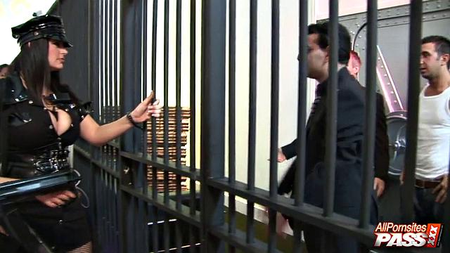 Busty porn stars in an orgy