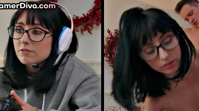 Gamer 21yo diva pleases BF in doggystyle after gaming