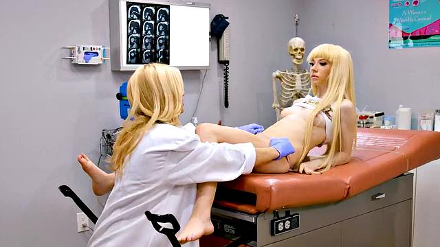 Busty nurse makes patient squirt all over her face