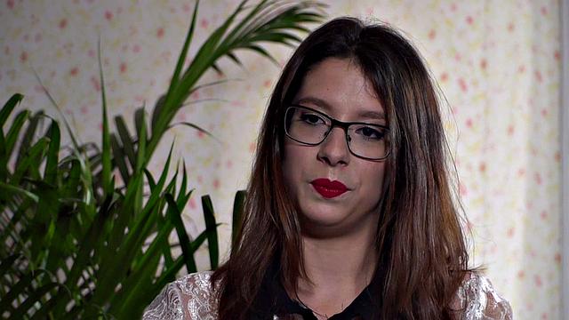 Busty slut submits publicly in front of crowding voyeurs