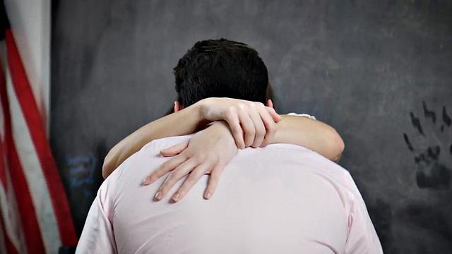 Big-ass college babe sucks cock and gets banged by teacher