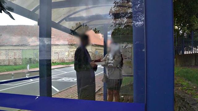 Booty babe publicly pickedup by priest before cowgirling