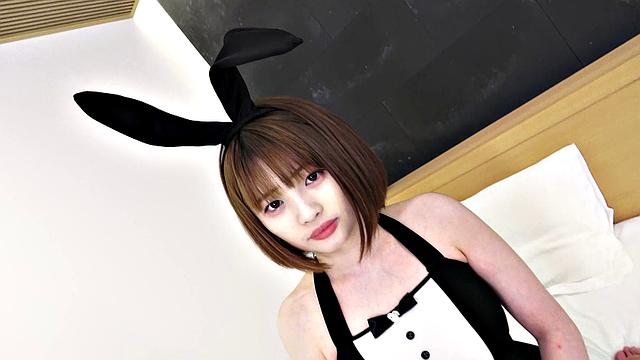 Yuika Takigawa has thong panties under her bunny costume