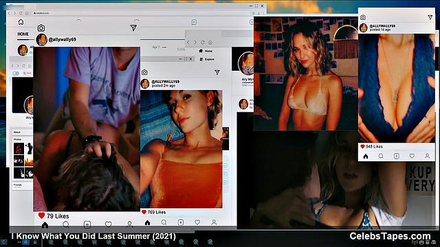 Madison Iseman and her brunette friend get down and dirty in a thong-clad uniform kissing frenzy