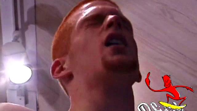 Tristian grabs his balls and strokes his long cock with determination. He kneels down before us and sticks his dick right in front of the camera. Standing back up, Tristian continues to jack off, until he asks if we want it on our face.