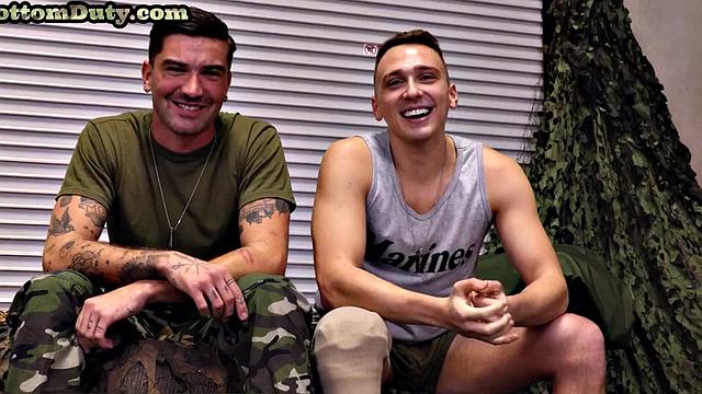 Military bareback fucked in compilation by roommates