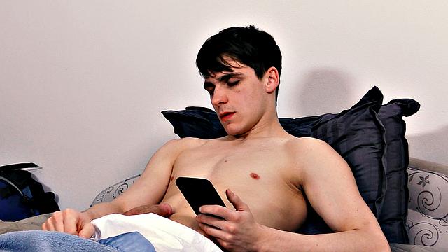 Older daddy catches his grown man jerking off-shows him how teamwork really works