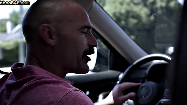 Inked taboo bae smashed by BF in public before deepthroat