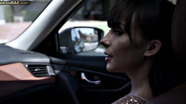 Inked taboo bae smashed by BF in public before deepthroat