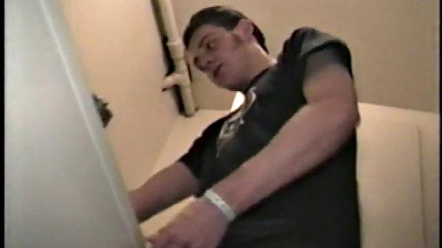 This scene effectively creates the illusion of what it would be like to sneak up on some dude beating off. Donatello spreads his porn magazine on the washer and gets down to business.