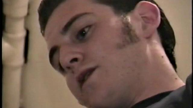 This scene effectively creates the illusion of what it would be like to sneak up on some dude beating off. Donatello spreads his porn magazine on the washer and gets down to business.