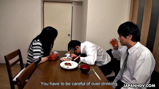 Risa Kurokawa fucked next to hubby