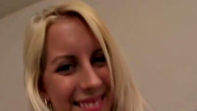 POV babe sucking hard dick