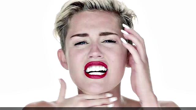 Miley Cyrus completely naked on the ball