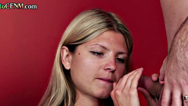 CFNM amateur 21yo learns in 3some by British teacher