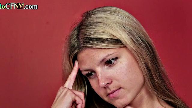 CFNM amateur 21yo learns in 3some by British teacher