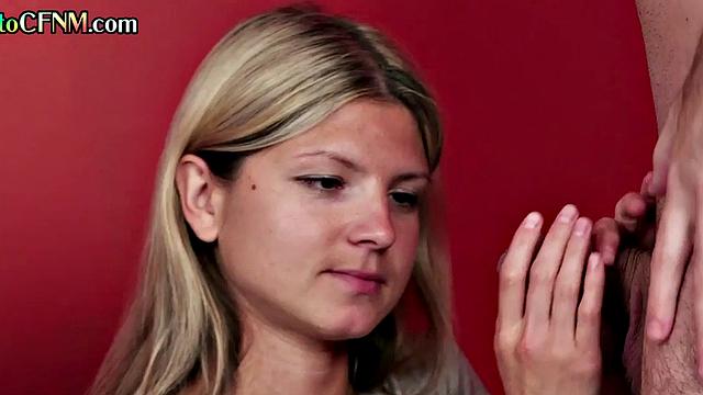 CFNM amateur 21yo learns in 3some by British teacher