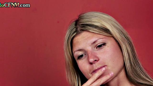 CFNM amateur 21yo learns in 3some by British teacher