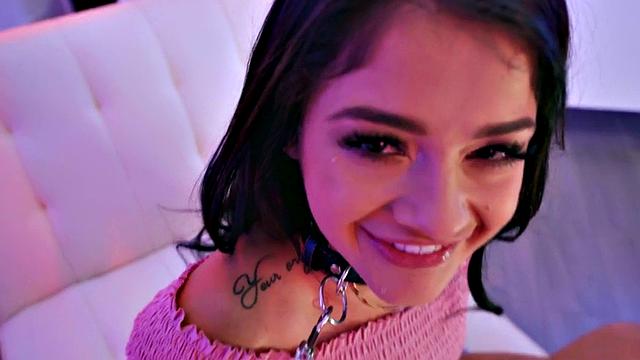 Choke and face-sitting lesbians teach sub to finger and scissor before kinky scissoring session