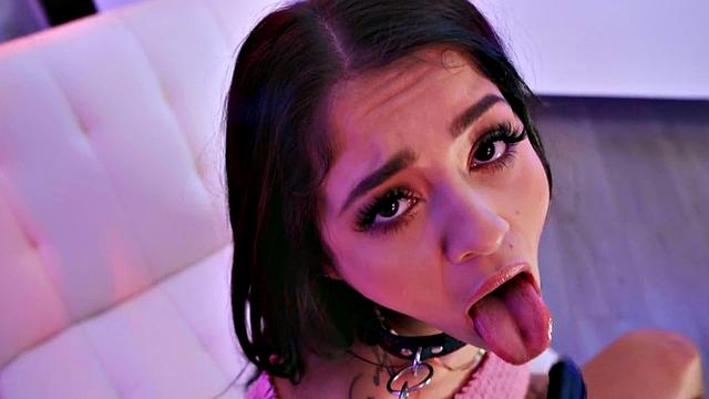 Choke and face-sitting lesbians teach sub to finger and scissor before kinky scissoring session