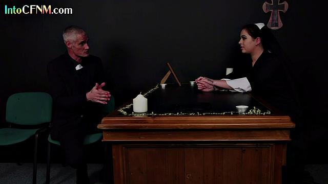 CFNM naughty babes cock sucking lucky guy