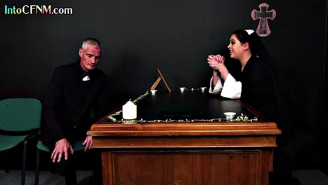 CFNM naughty babes cock sucking lucky guy