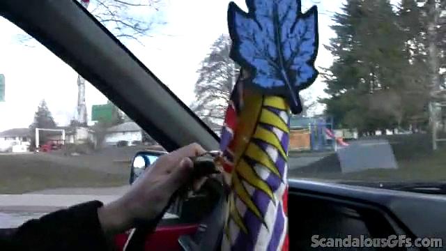 Hot Babe Kisses BF In Public And Rides Him