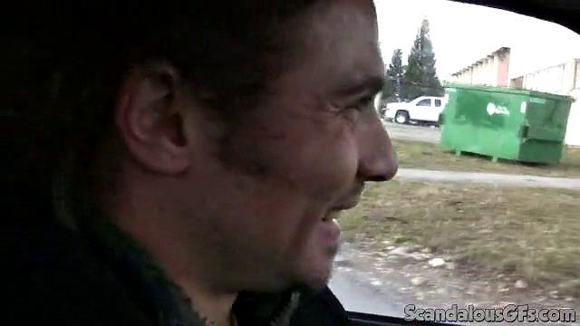 Hot Babe Kisses BF In Public And Rides Him