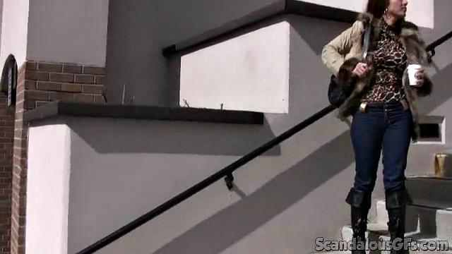 Hot Babe Kisses BF In Public And Rides Him