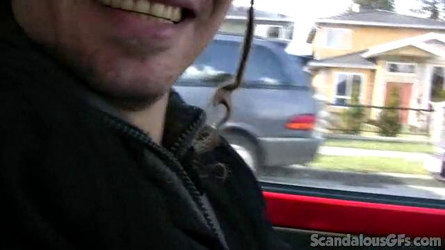 Hot Babe Kisses BF In Public And Rides Him