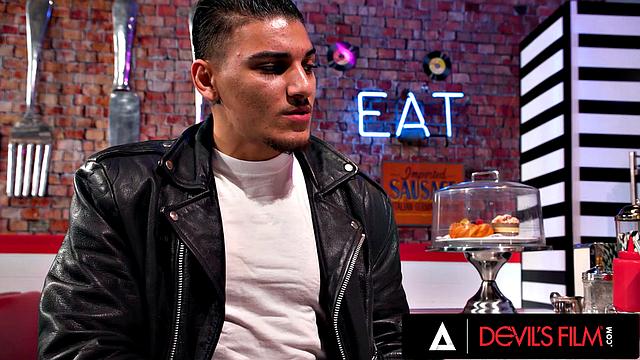 DEVILS FILM - Customer Caught Masturbating By Waitress And She Finishes The Job