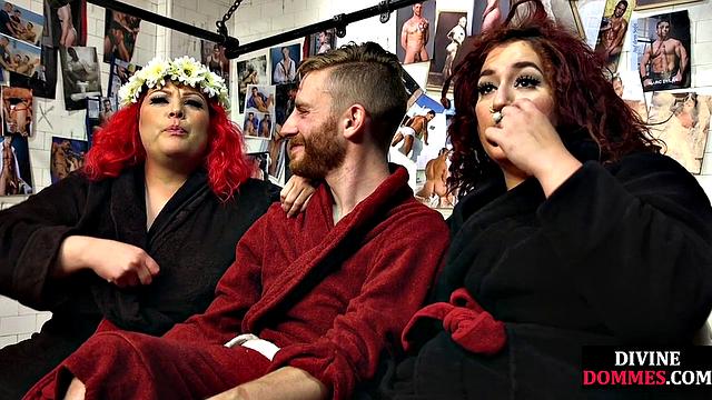 Amateur subduing male subject