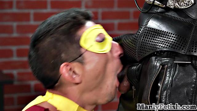 Masked jock doggystyled by lover