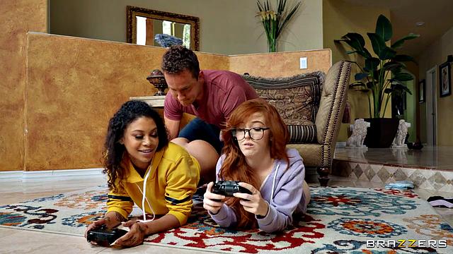 Gamer Girl Threesome