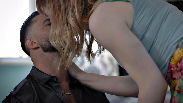 Transsexual beauty fucked by stiff cock in anal