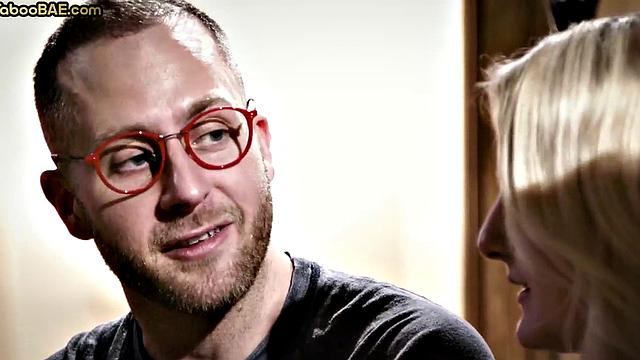 Busty taboo bae drilled while sucking in MMF 3some