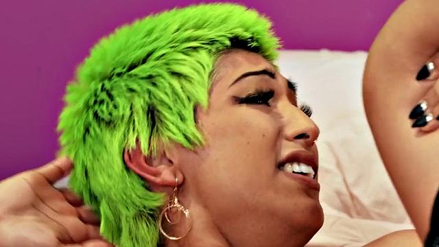 Big trans goddess riding cock after teasing boyfriend