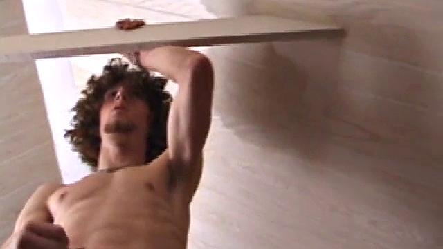 Adam Jerks In Public Toilet