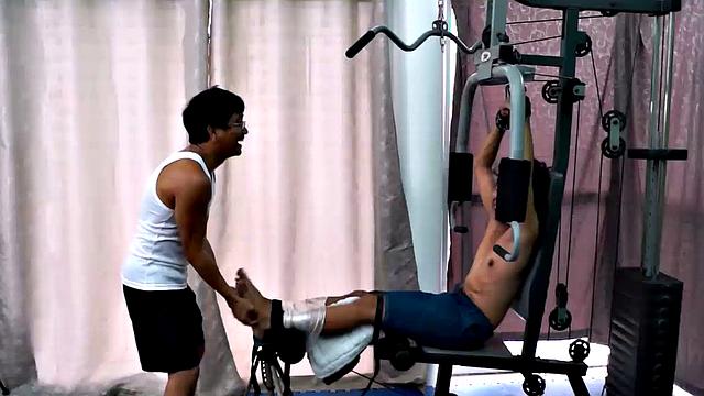 These ticklish boys just keep coming for a workout, and they surely get one! This time Asian cutie Idol gets restrained to the gym equipment for a wholesome tickle workout on every muscle of his twink body.