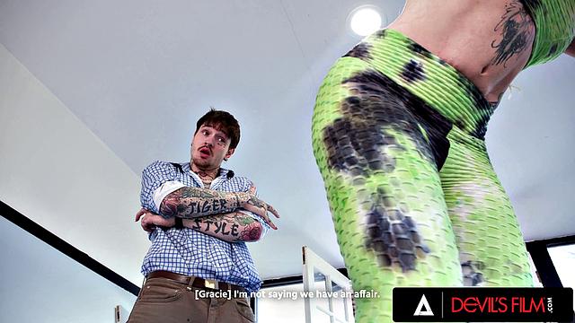 DEVILS FILM - Naughty Trans Gracie Jane Gets Ass Pounded By Her Friend's Boyfriend