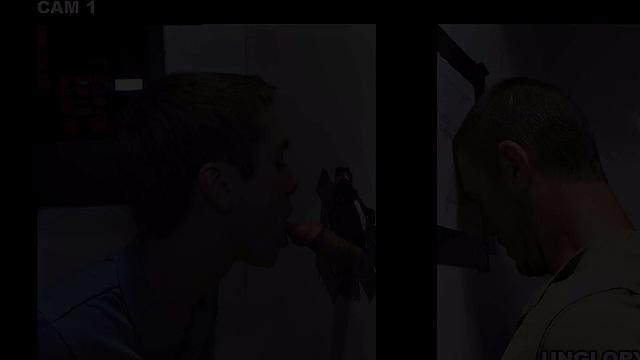 Straight amateur sucked at gloryhole by gay