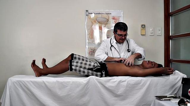 Russel arrives at Doctor Tickle's clinic for some foot service. Gay foot worship is now a common treatment at Doctor Tickle's clinic.