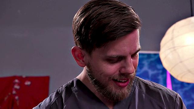 TRANSFIXED - Horny Masseur Assfucks Wife's Oiled Up Trans Bestie Janie Blade