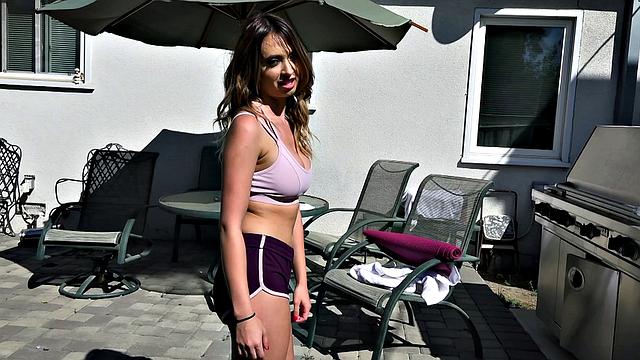 Watch this blonde bombshell get pounded hard in reverse cowgirl and handjob drills