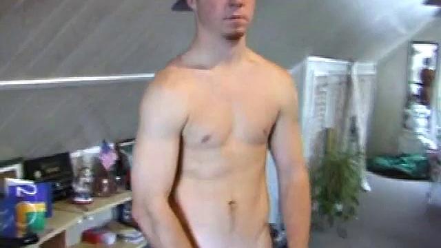 Cory Woodall watches a porn video near his skateboard. The camera takes us on a tour of Cory's body, which looks cuter than ever. When viewed from the floor up, this boy's balls are huge.