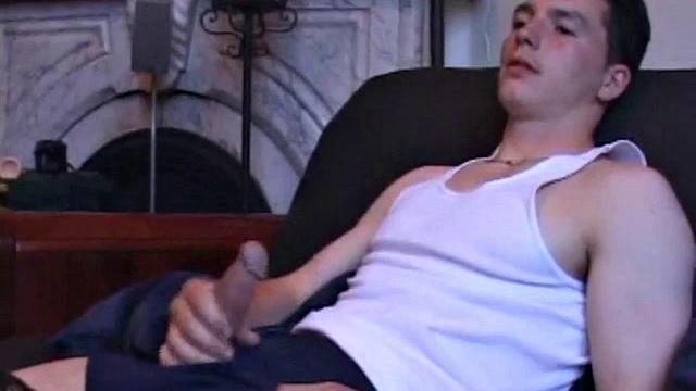 Martin Lorenzo works over his boner before enjoying a nice hand job. His butt hole is plugged with anal sex toys, and then the helping hand strokes Martin until he blows a cum gusher.