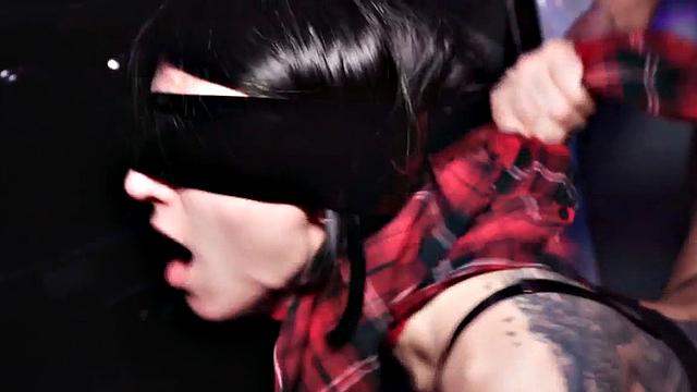 Fake priest gives petite slut facial while her friend watches