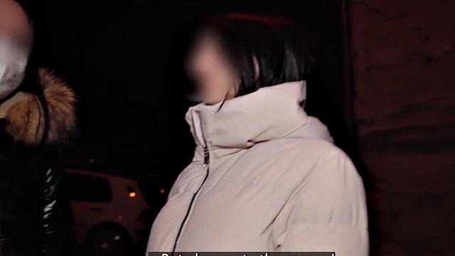 Fake priest gives petite slut facial while her friend watches