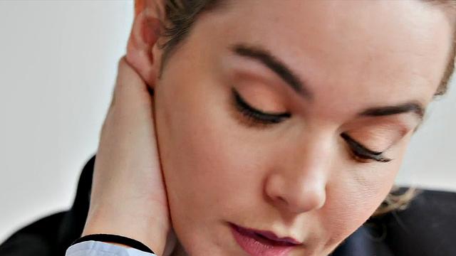 Busty secretary smashed in toilet during ATM action